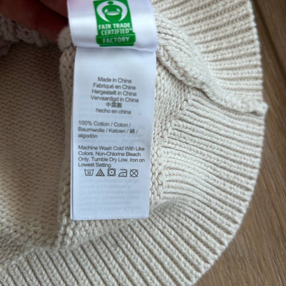 J. Crew Crewcuts Kids Ivory Cable Knit Sweater - Picture 5 of 7